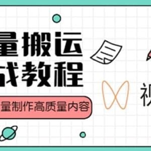 视频号批量搬运实战赚钱教程