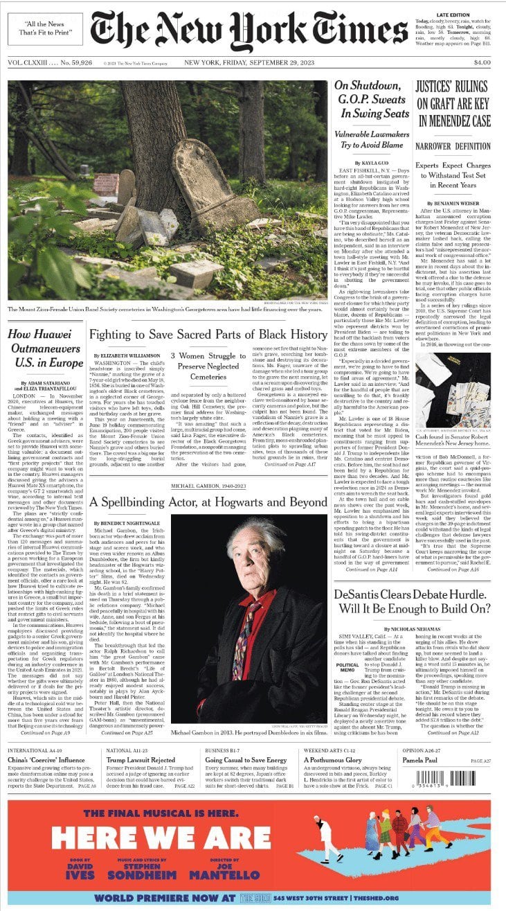 纽约时报-2023-09-29 The New York Times pdf 下载 