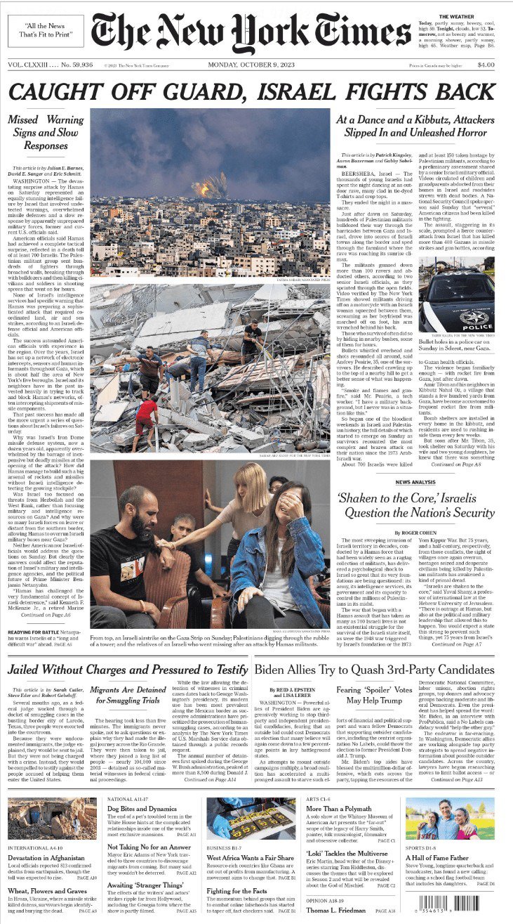 纽约时报-2023-10-09 The New York Times pdf 下载