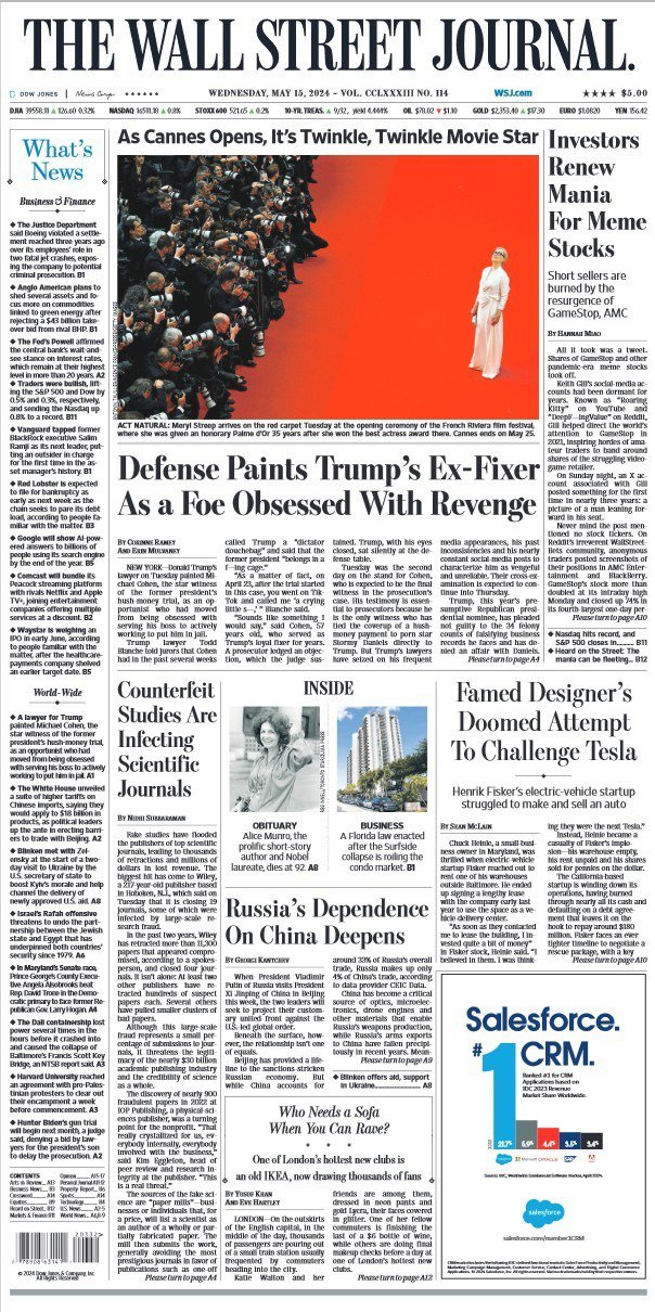 华尔街日报-2024-05-15 The WSJ