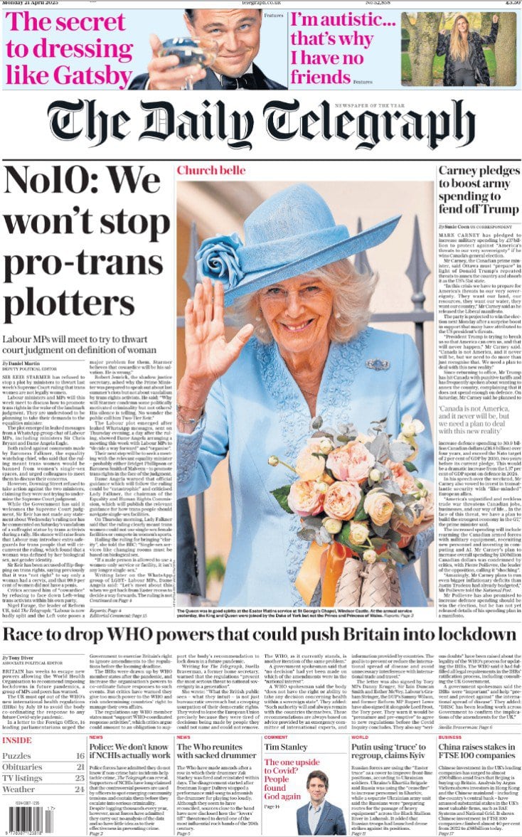The Daily Telegraph 2025-04-21 每日电讯pdf下载