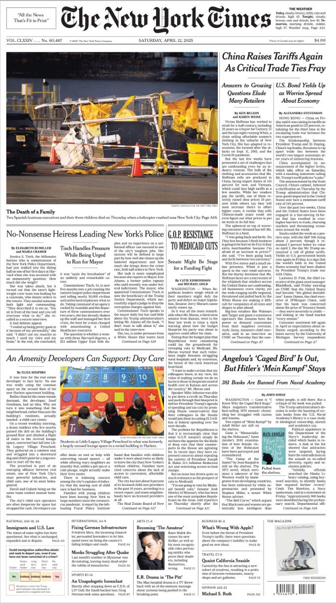 纽约时报英文 2025-4-12 The New York Times 下载