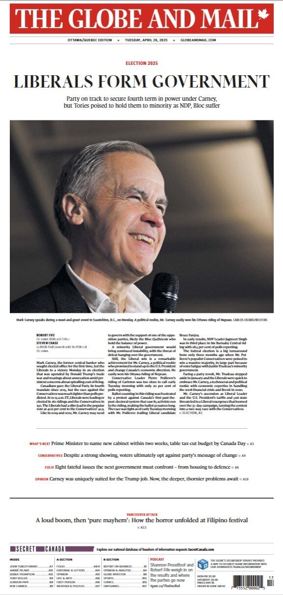 英语外刊下载 The Globe and Mail 2025-04-29 每日环球邮报