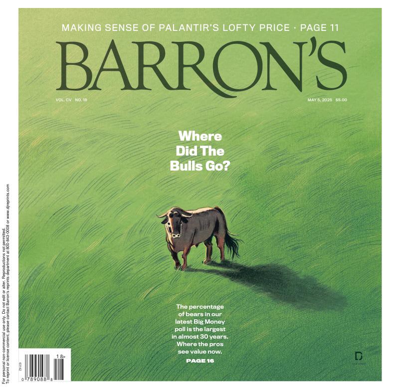 巴伦周刊 2025-05-05 Barron's 高清pdf下载 巴伦周刊 2025-05-05 Barron's 高清pdf下载