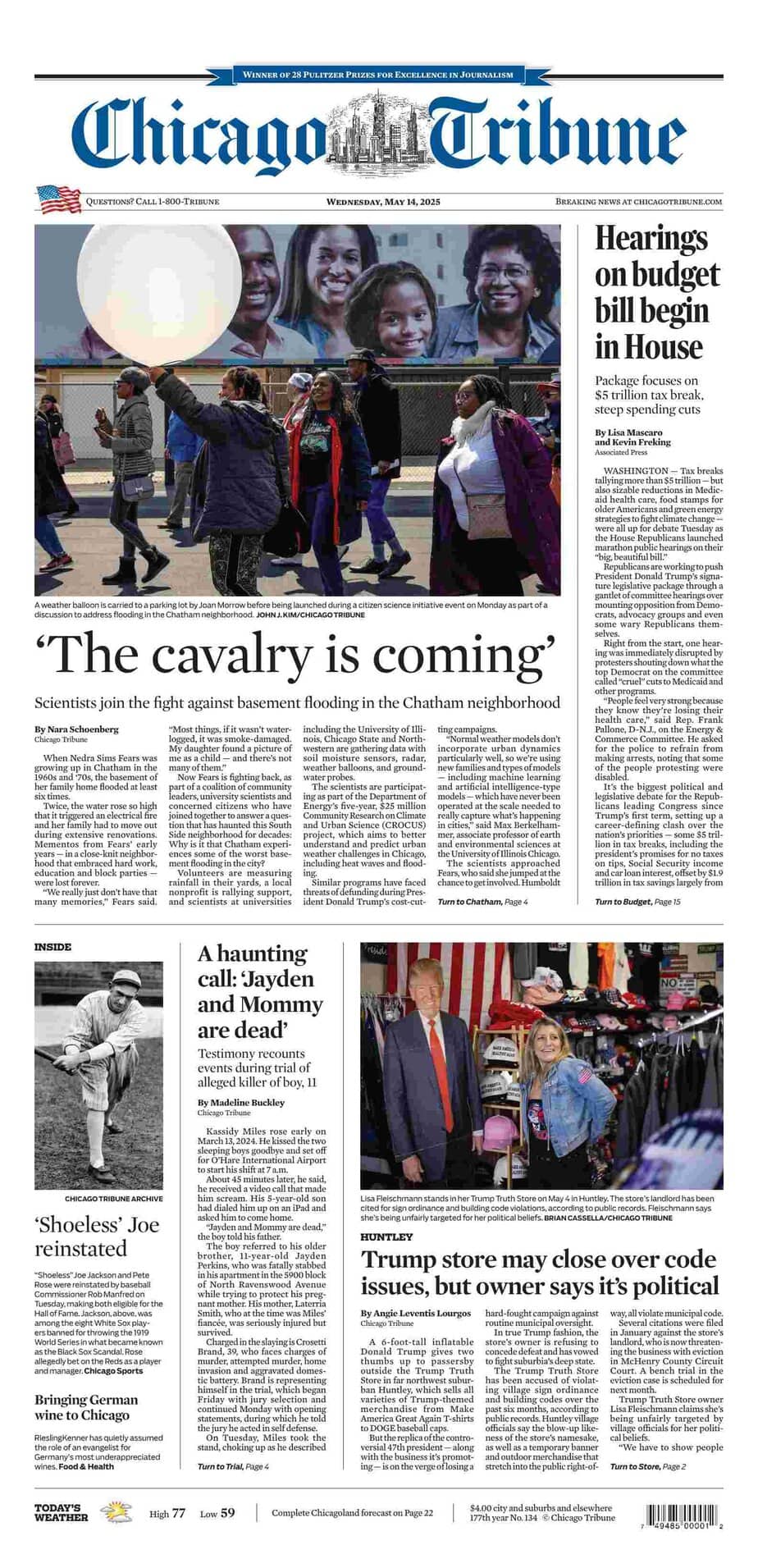 芝加哥论坛报 2025-05-14 Chicago Tribune 高清pdf下载 芝加哥论坛报 2025-05-14 Chicago Tribune 高清pdf下载