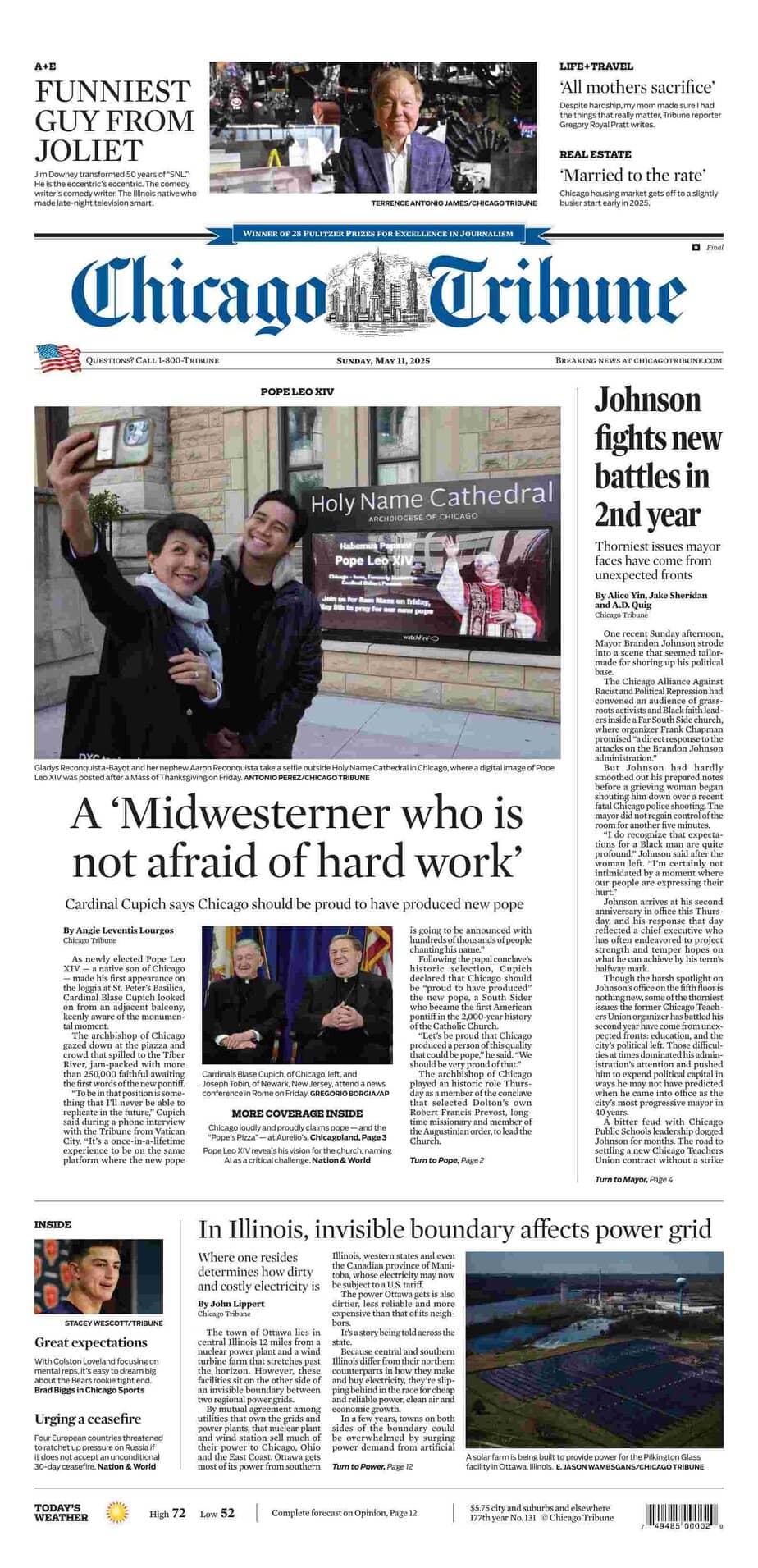 芝加哥论坛报 2025-05-11 Chicago Tribune 高清pdf下载 芝加哥论坛报 2025-05-11 Chicago Tribune 高清pdf下载