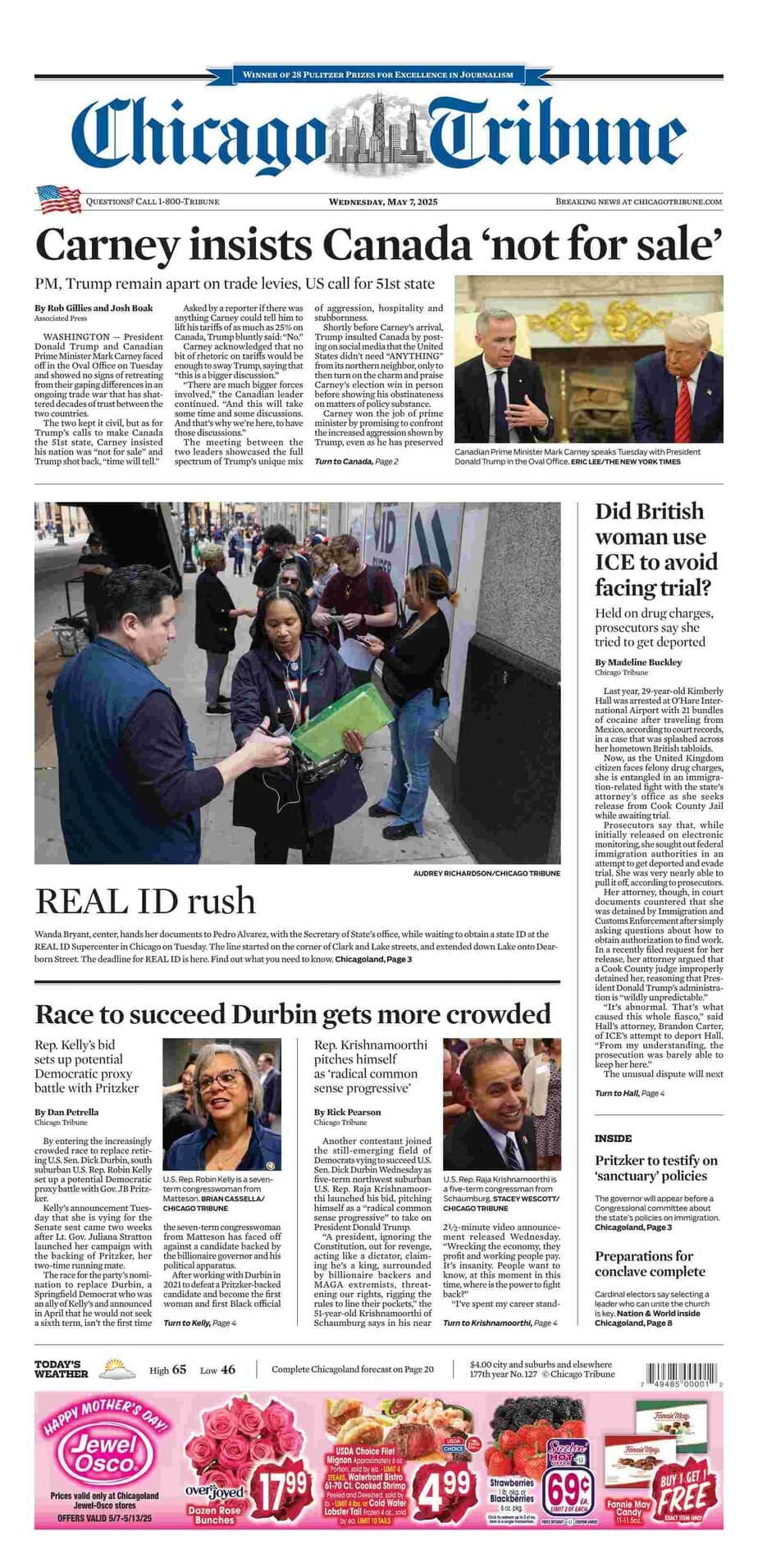 芝加哥论坛报 2025-05-07 Chicago Tribune 高清pdf下载 芝加哥论坛报 2025-05-07 Chicago Tribune 高清pdf下载