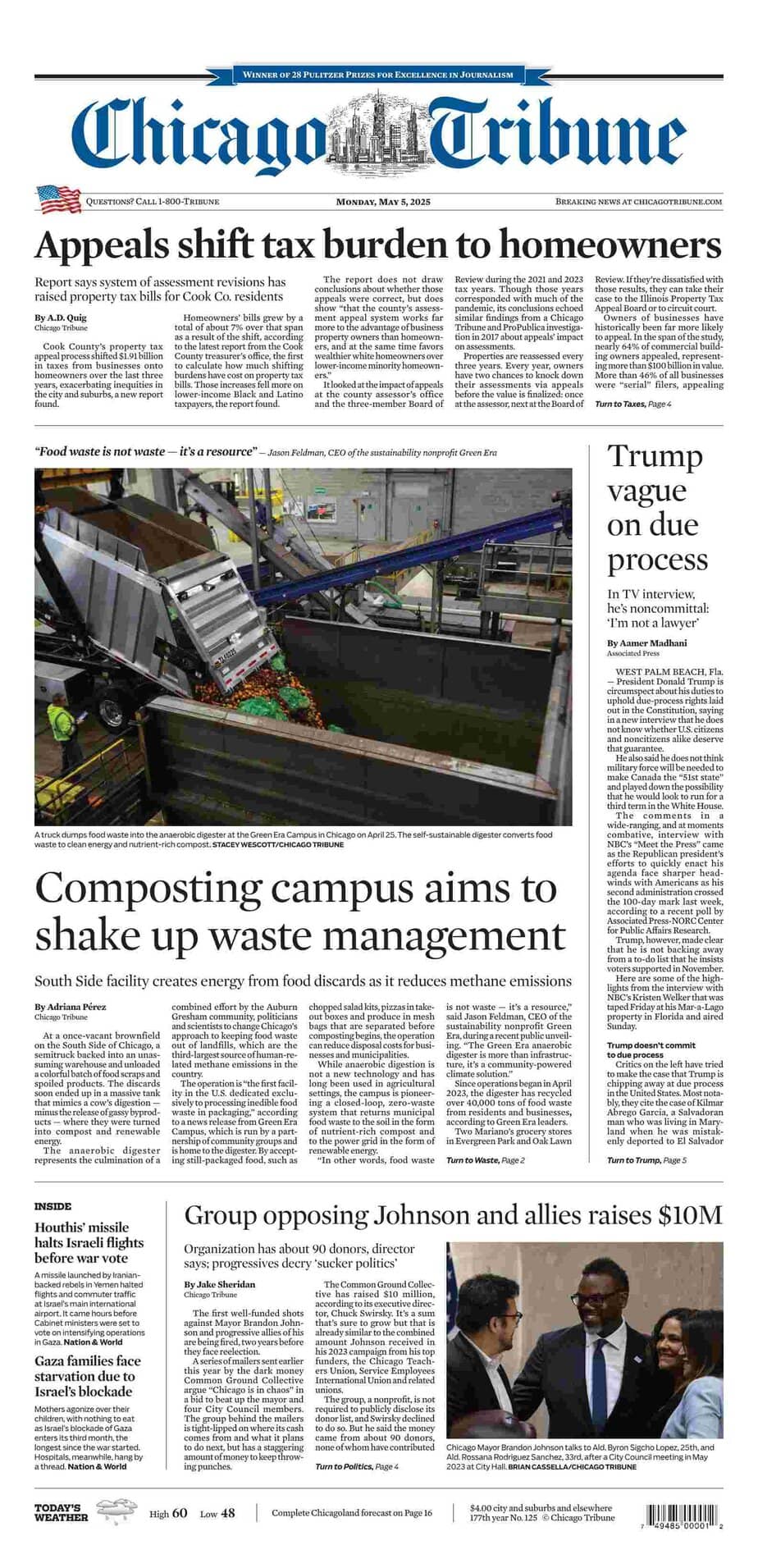 芝加哥论坛报 2025-05-05 Chicago Tribune 高清pdf下载