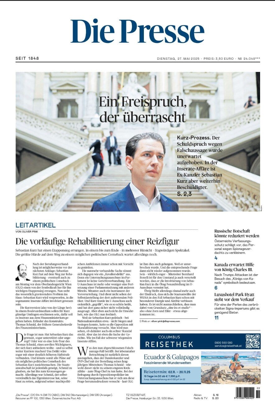 Die Presse 2025-05-27 德语德国新闻报 Die Presse 2025-05-27 德语德国新闻报