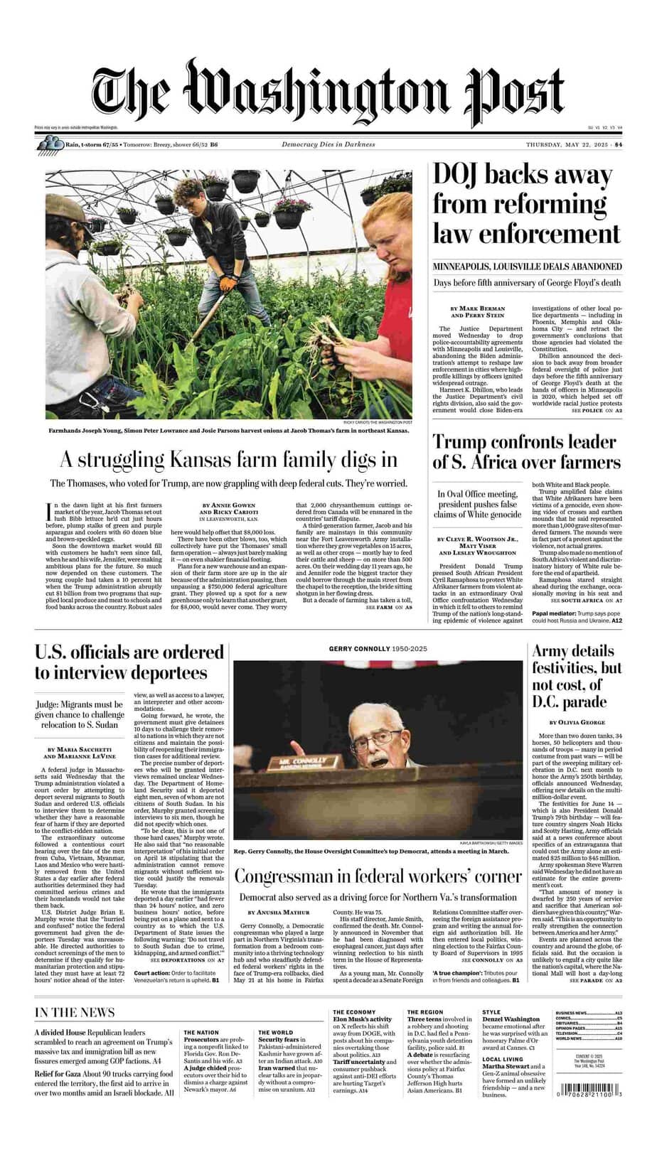 华盛顿邮报 2025-05-22 The Washington Post 电子版pdf
