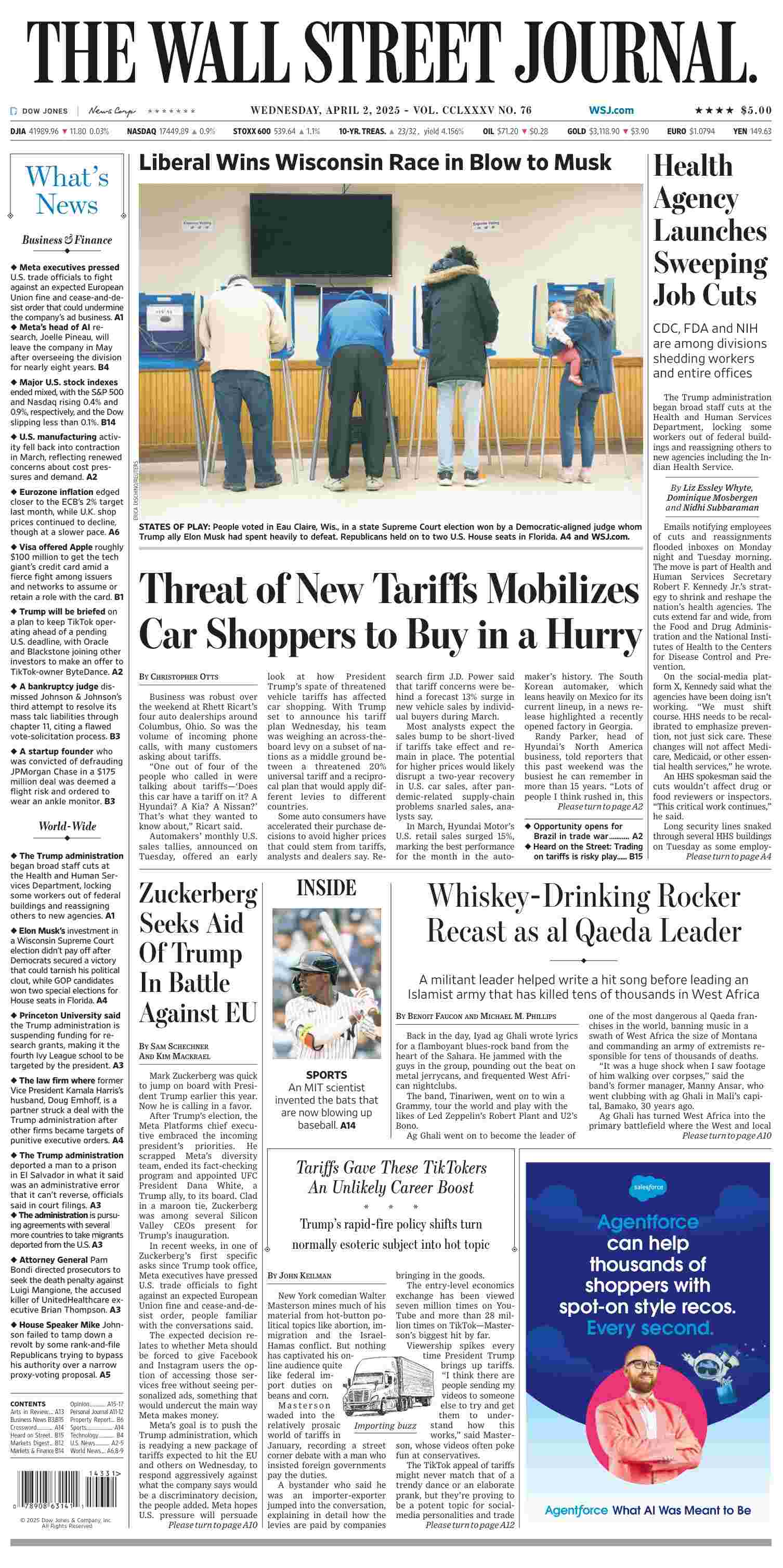 华尔街日报 2025-04-02 The WSJ 华尔街日报 2025-04-02 The WSJ