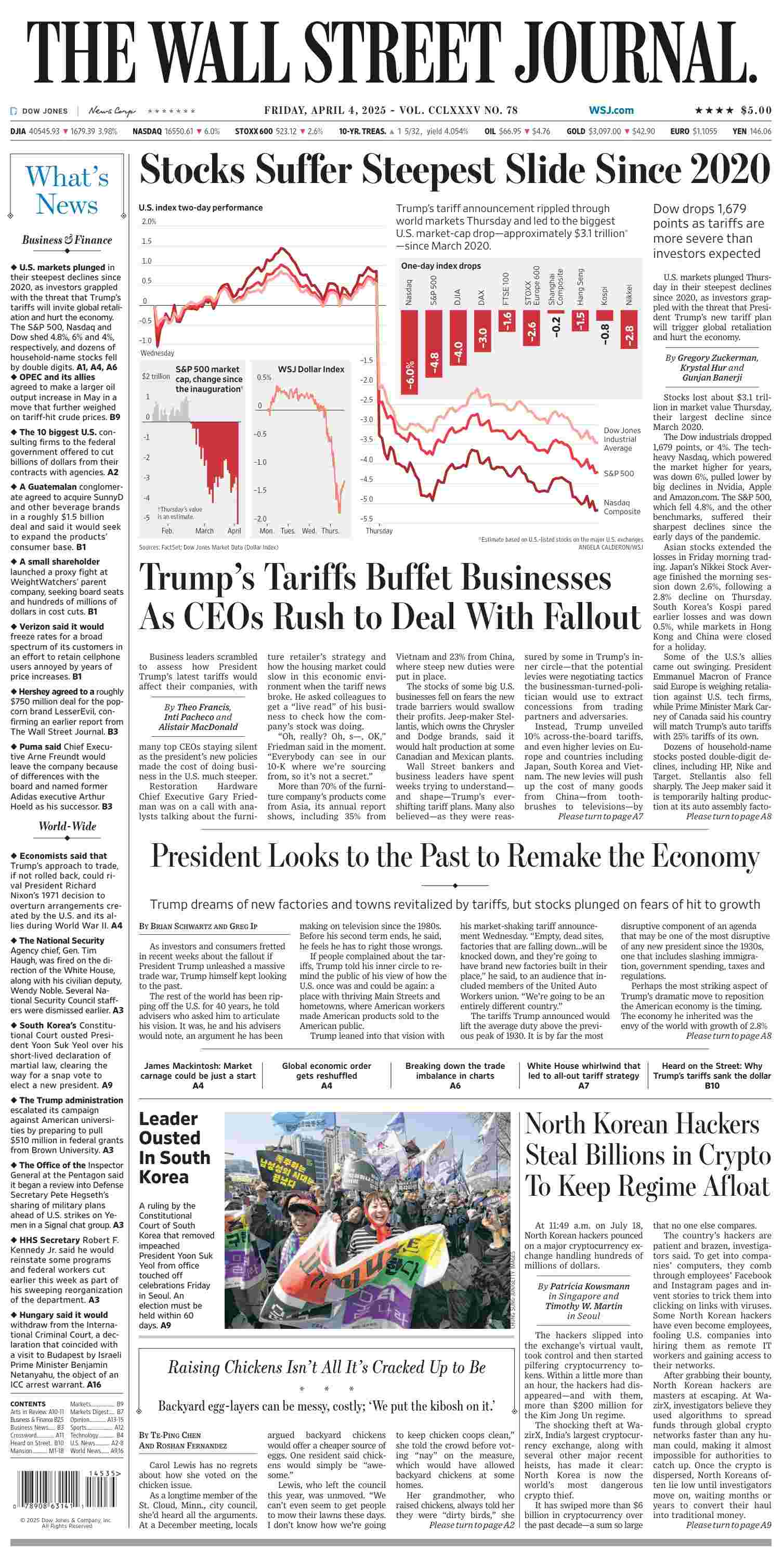 华尔街日报 2025-04-04 The WSJ 华尔街日报 2025-04-04 The WSJ