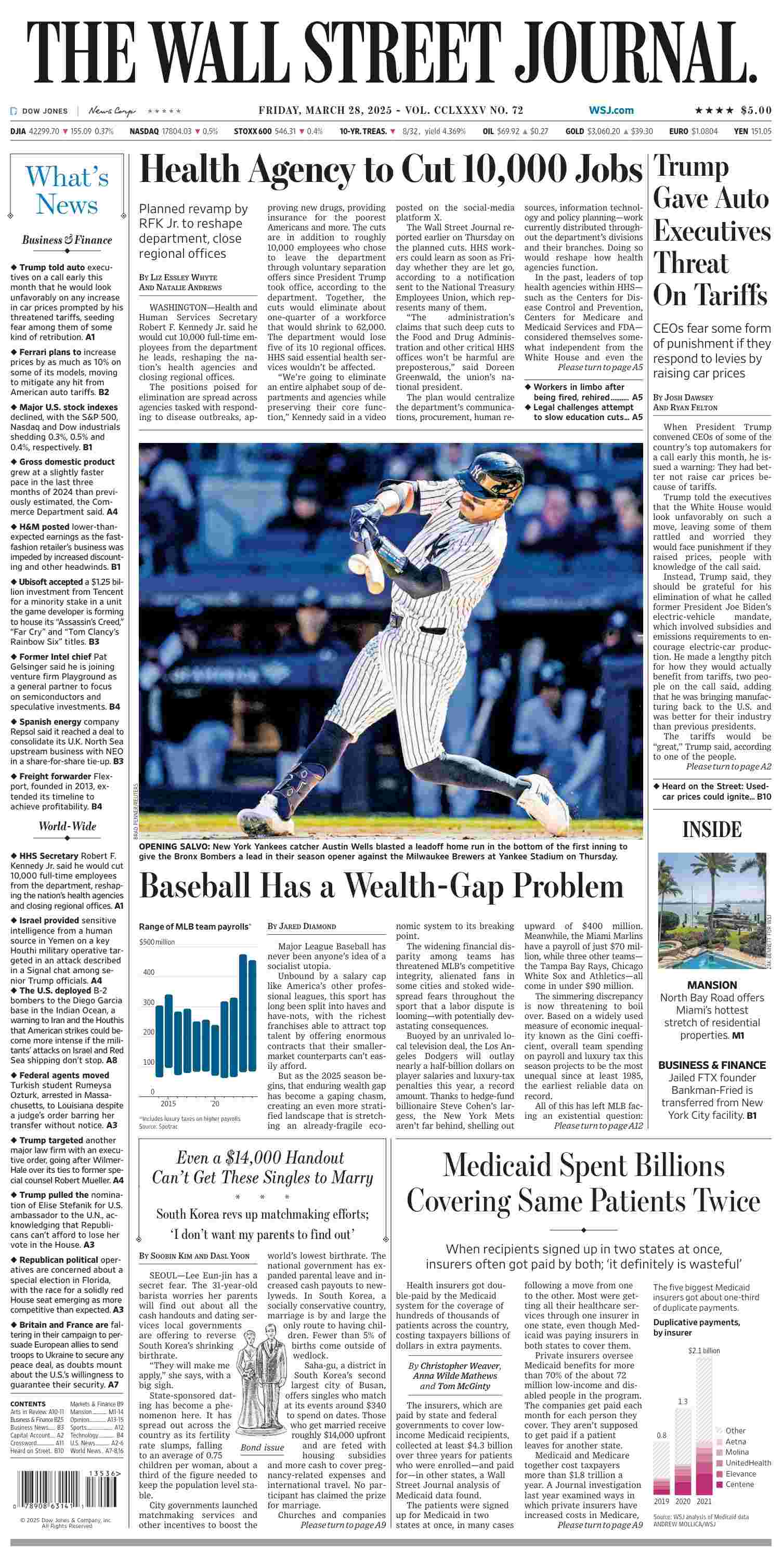 华尔街日报 2025-03-28 The WSJ 华尔街日报 2025-03-28 The WSJ