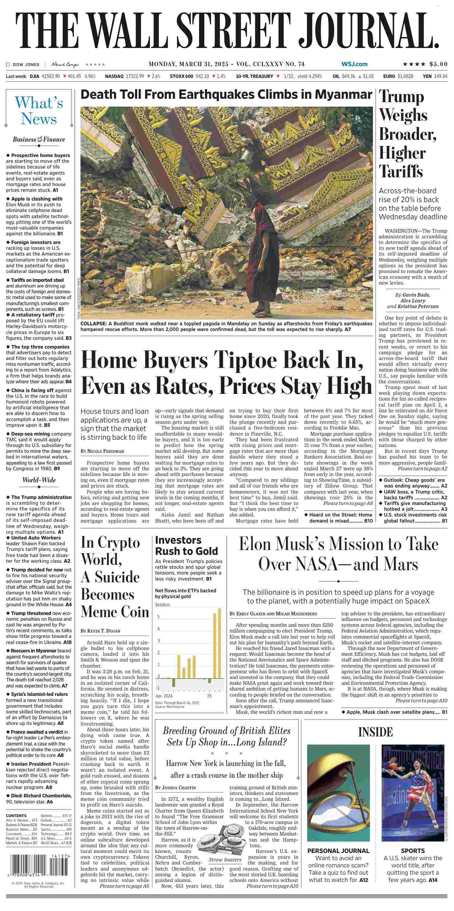 华尔街日报 2025-03-31 The WSJ 华尔街日报 2025-03-31 The WSJ