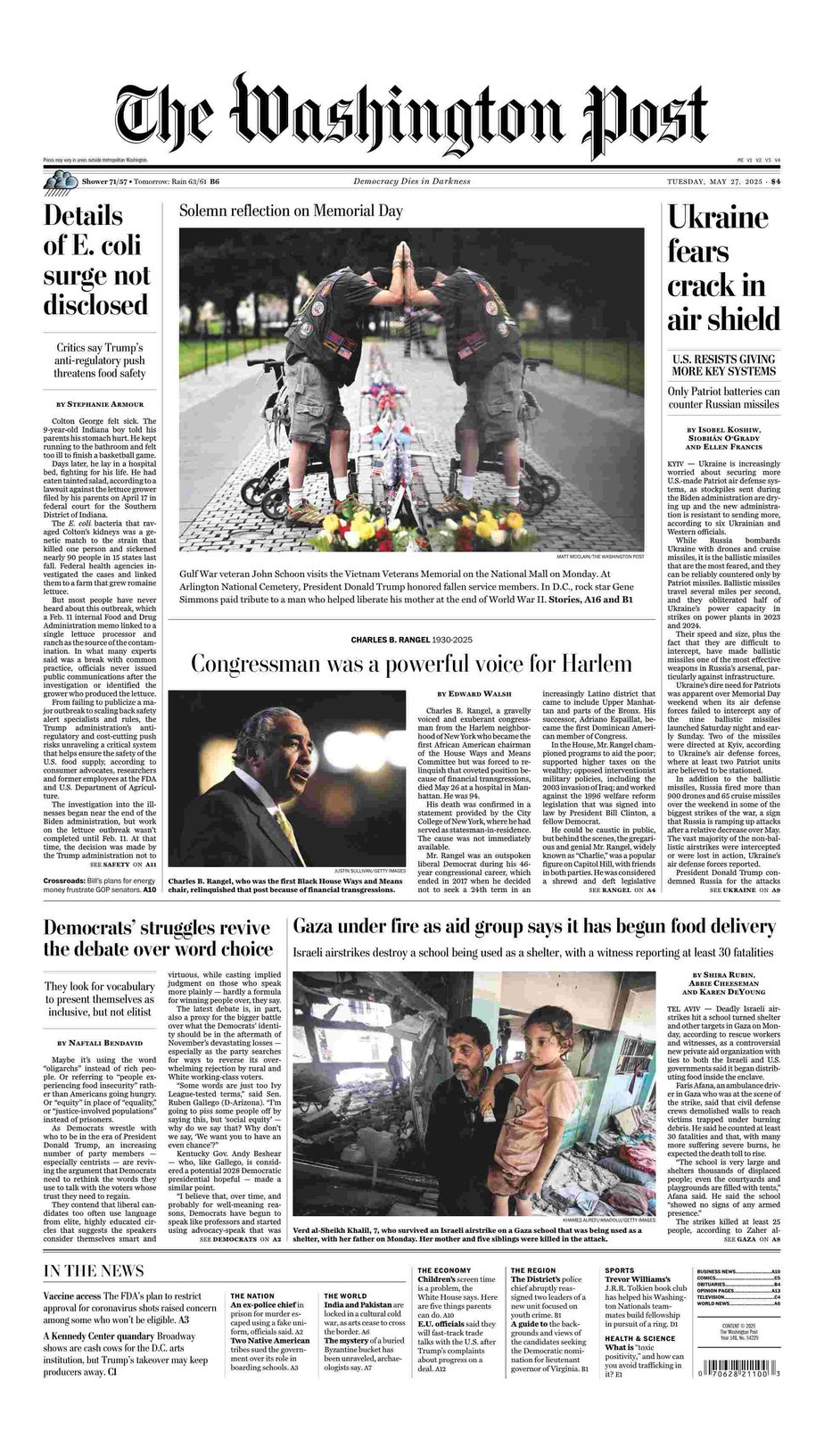 华盛顿邮报 2025-05-27 The Washington Post 电子版pdf 华盛顿邮报 2025-05-27 The Washington Post 电子版pdf