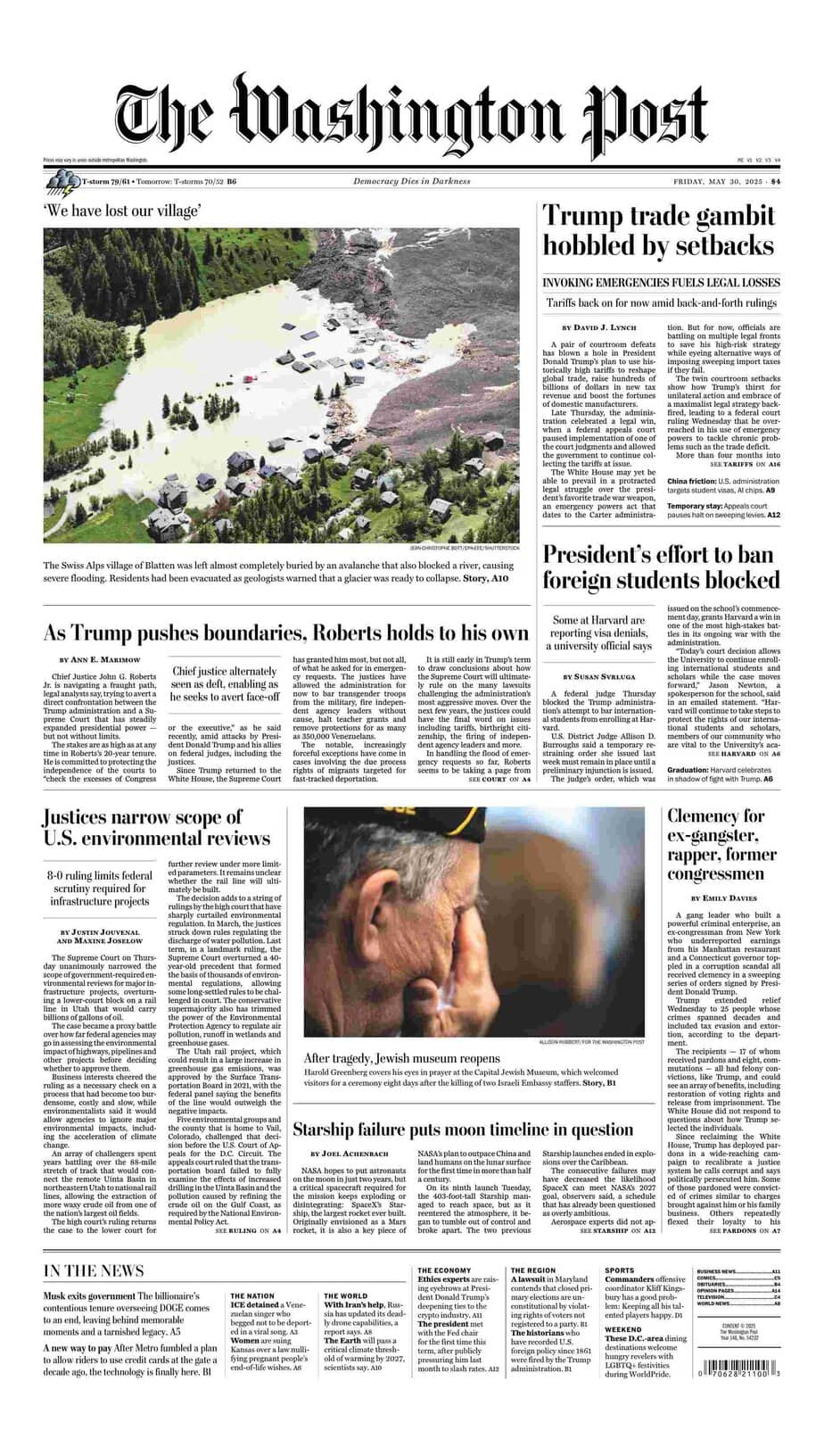 华盛顿邮报 2025-05-30 The Washington Post 电子版pdf 华盛顿邮报 2025-05-30 The Washington Post 电子版pdf