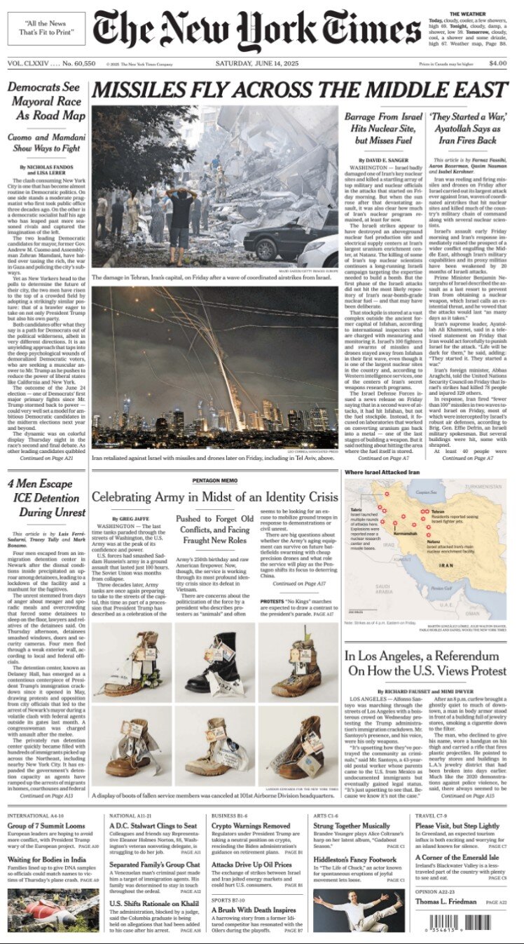 纽约时报英文版 2025-06-14 The New York Times 下载 纽约时报英文版 2025-06-14 The New York Times 下载