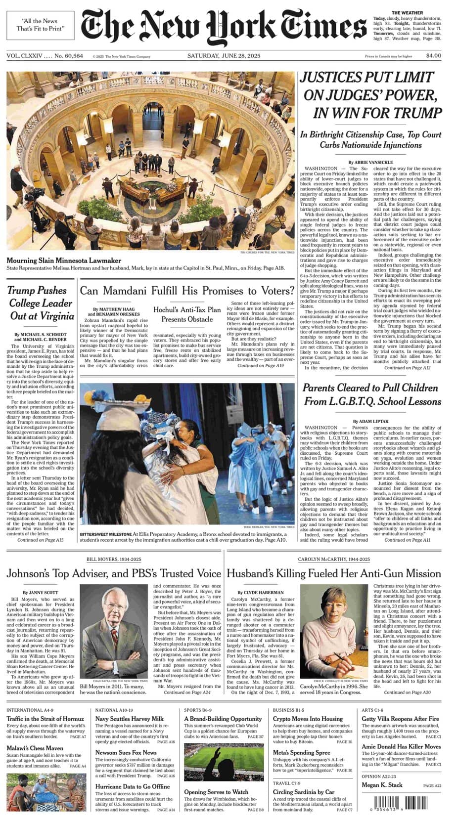 纽约时报 下载 2025-06-28 The New York Times 下载 纽约时报 下载 2025-06-28 The New York Times 下载
