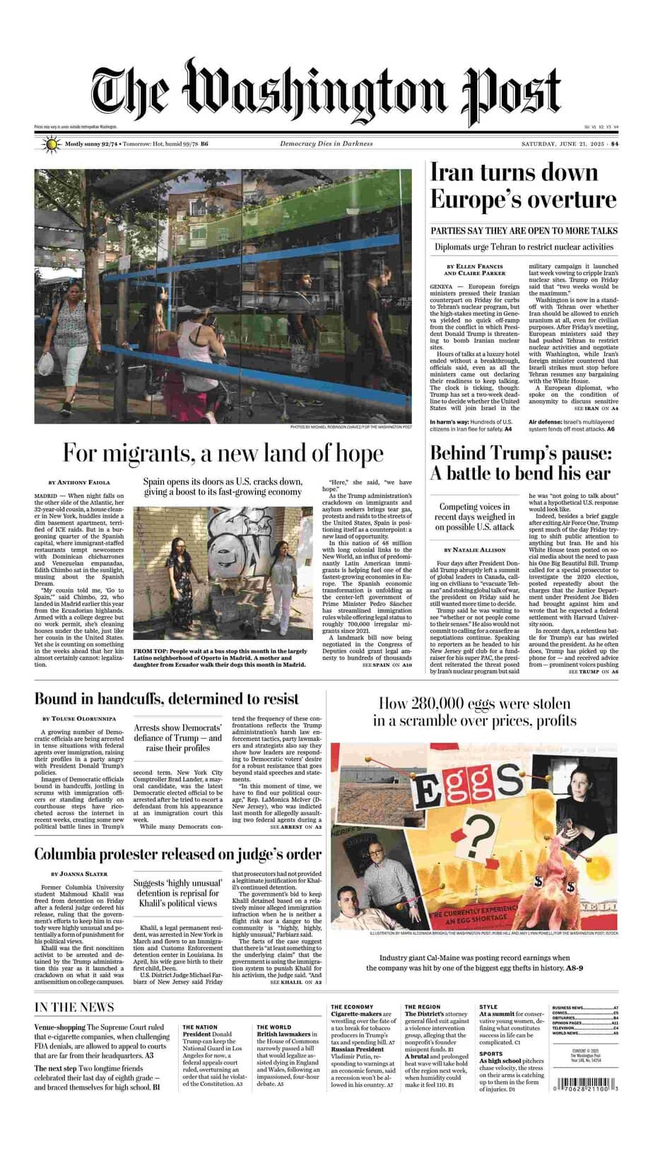 华盛顿邮报 2025-06-21 The Washington Post 电子版pdf 华盛顿邮报 2025-06-21 The Washington Post 电子版pdf