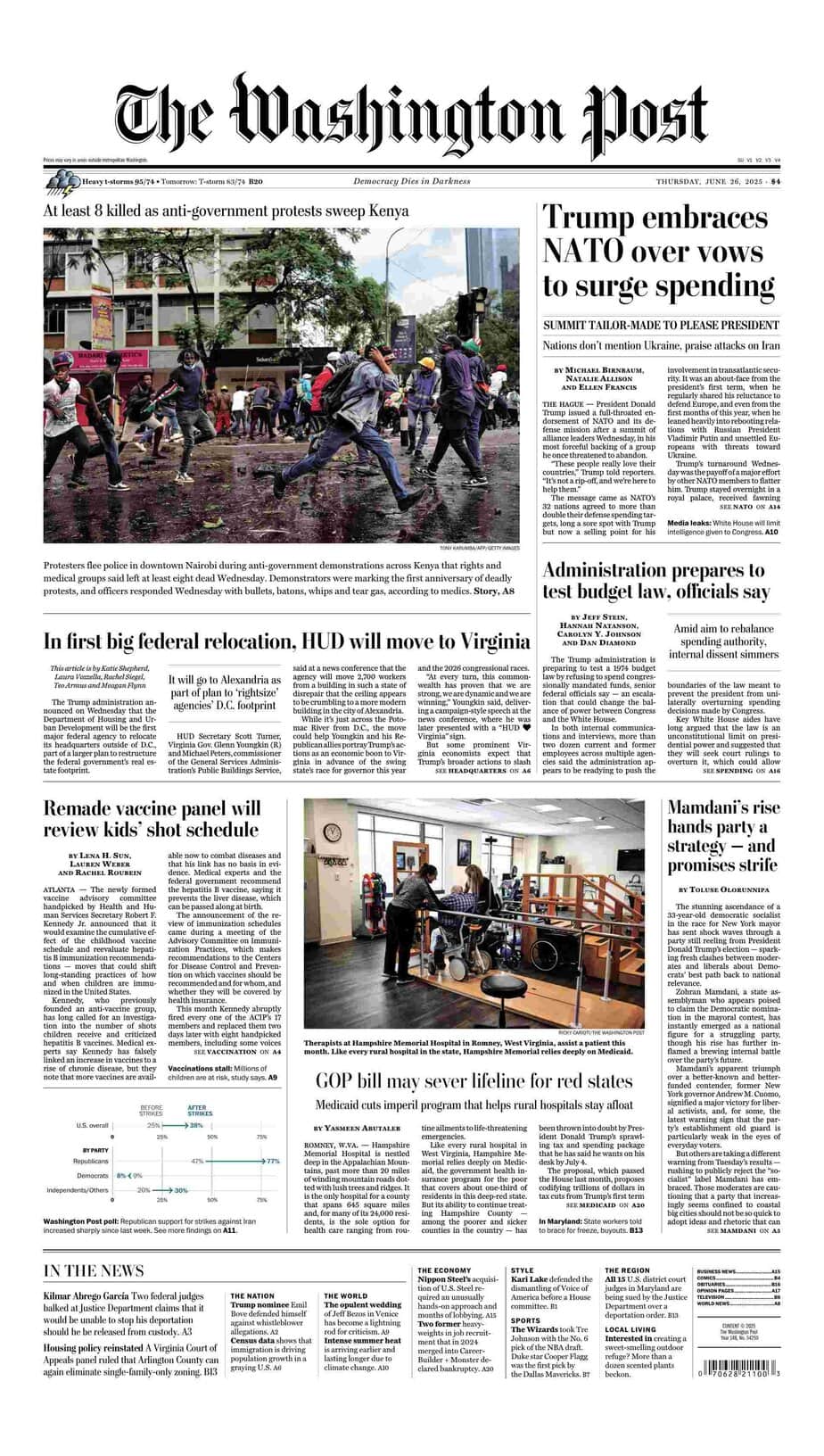华盛顿邮报 2025-06-26 The Washington Post 电子版pdf 华盛顿邮报 2025-06-26 The Washington Post 电子版pdf