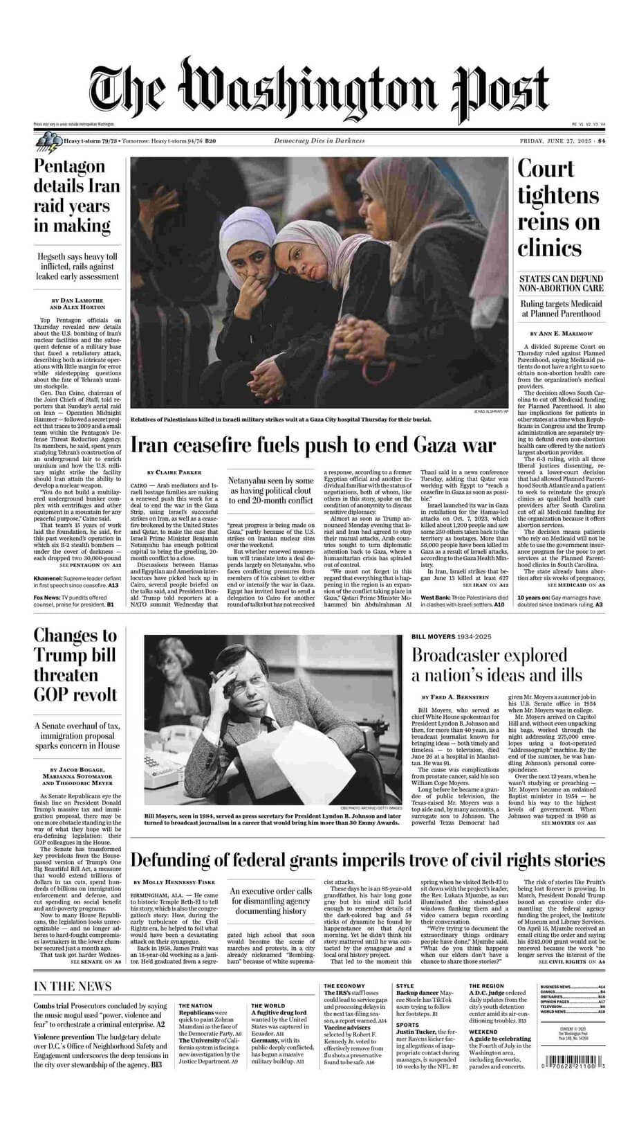 华盛顿邮报 下载 2025-06-27 The Washington Post 电子版pdf