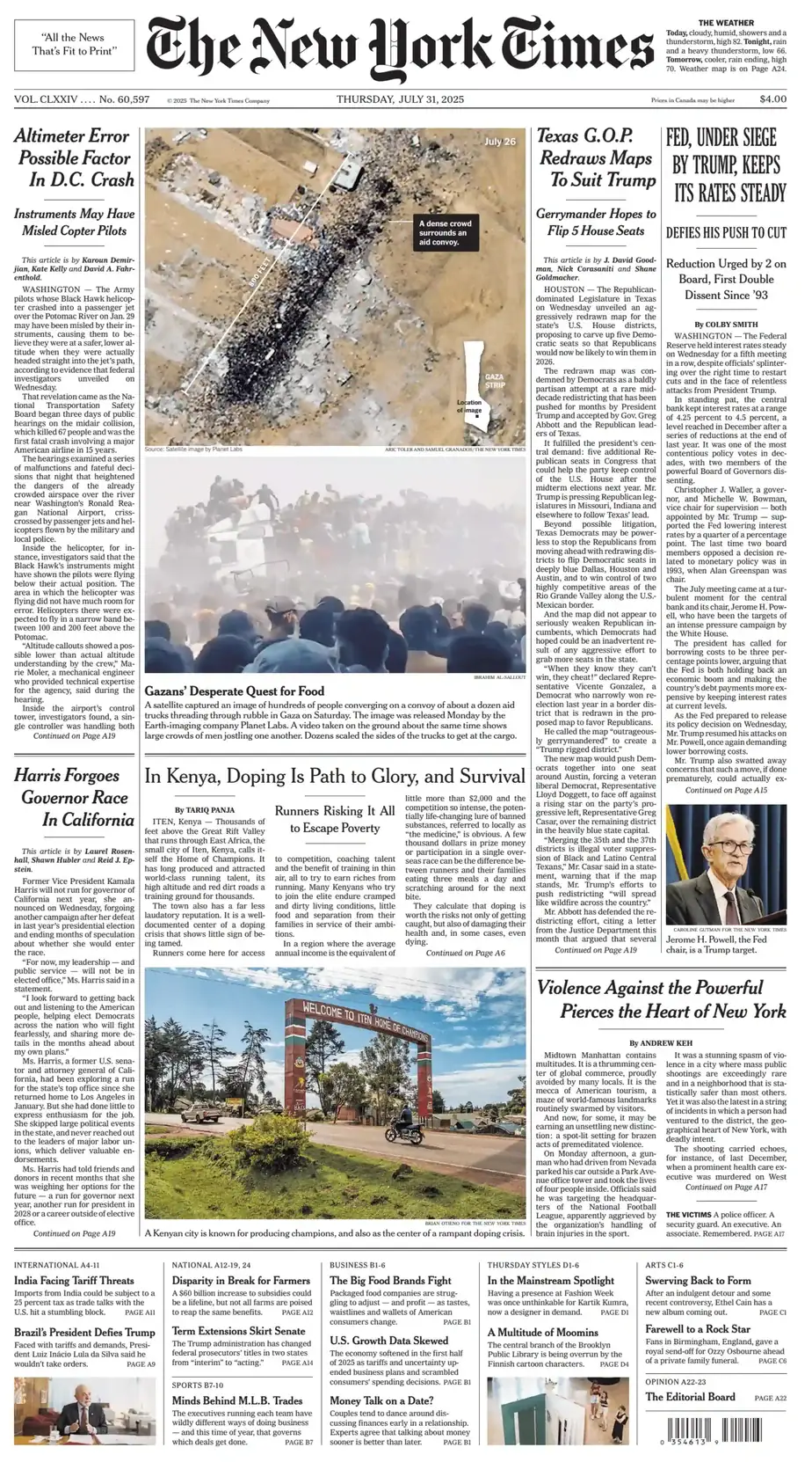 纽约时报 2025-07-31 The New York Times 下载