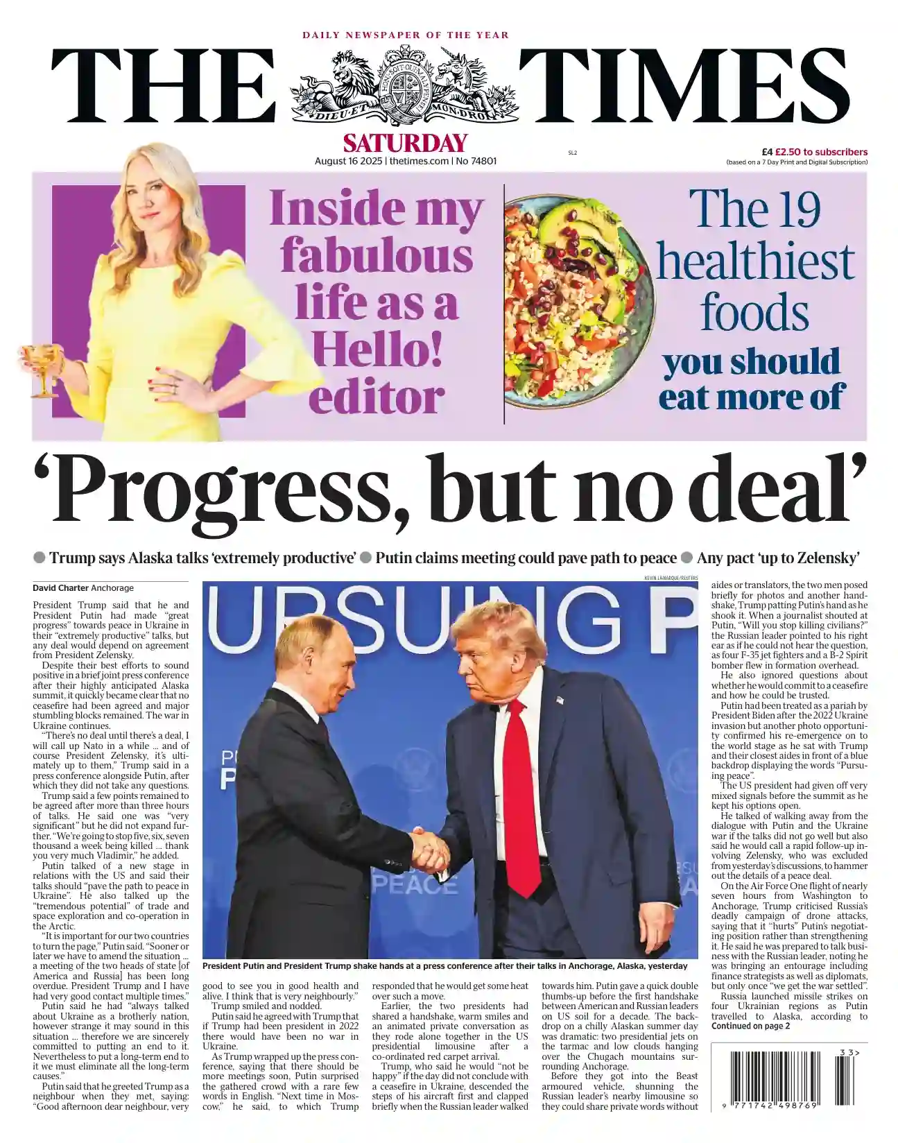 泰晤士报 2025-08-16 The Times 下载 泰晤士报 2025-08-16 The Times 下载