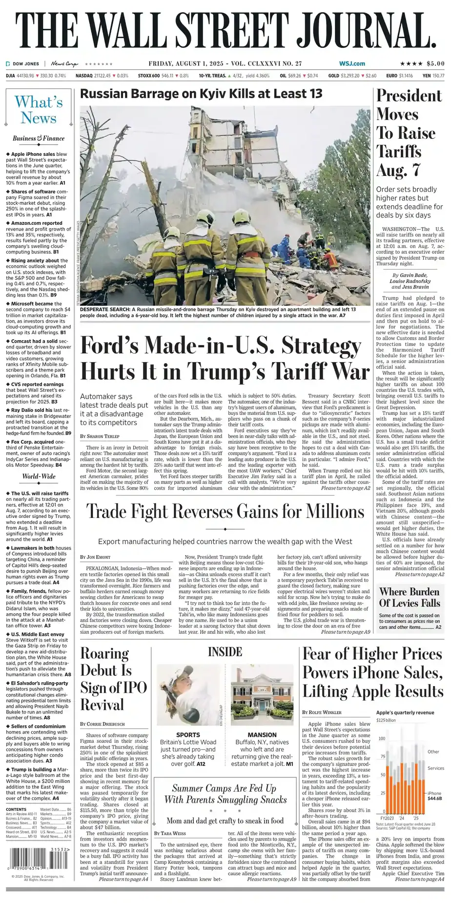 华尔街日报 2025-08-01 The Wall Street Journal 最新高清pdf