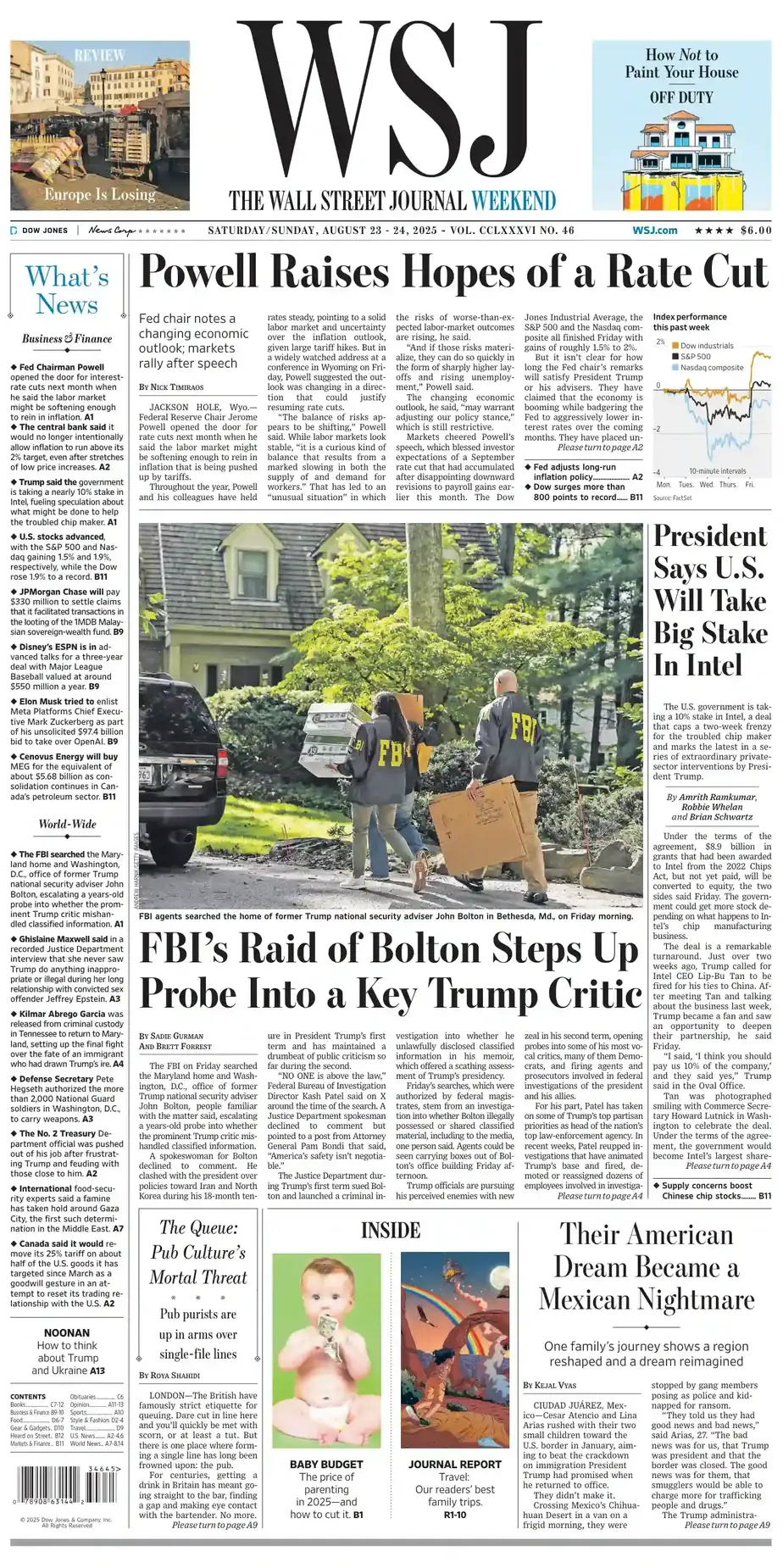 华尔街日报 2025-08-23 The Wall Street Journal 外刊高清pdf 华尔街日报 2025-08-23 The Wall Street Journal 外刊高清pdf