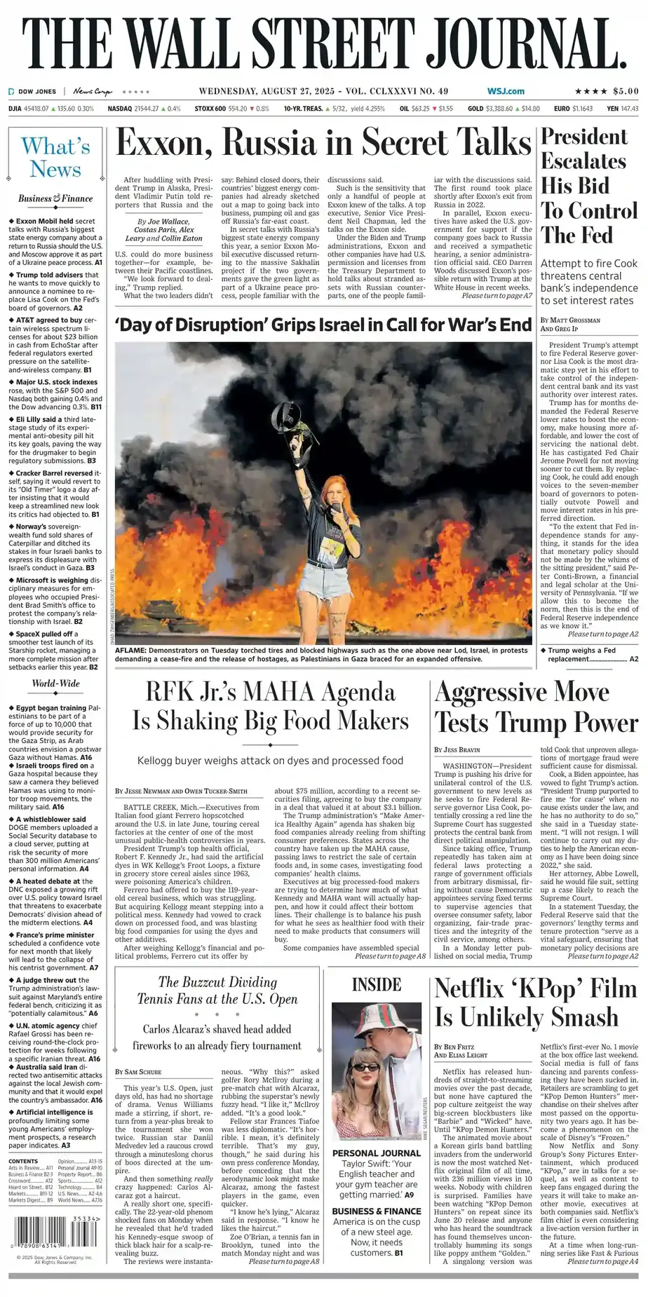 华尔街日报 2025-08-27 The Wall Street Journal 外刊高清pdf 华尔街日报 2025-08-27 The Wall Street Journal 外刊高清pdf