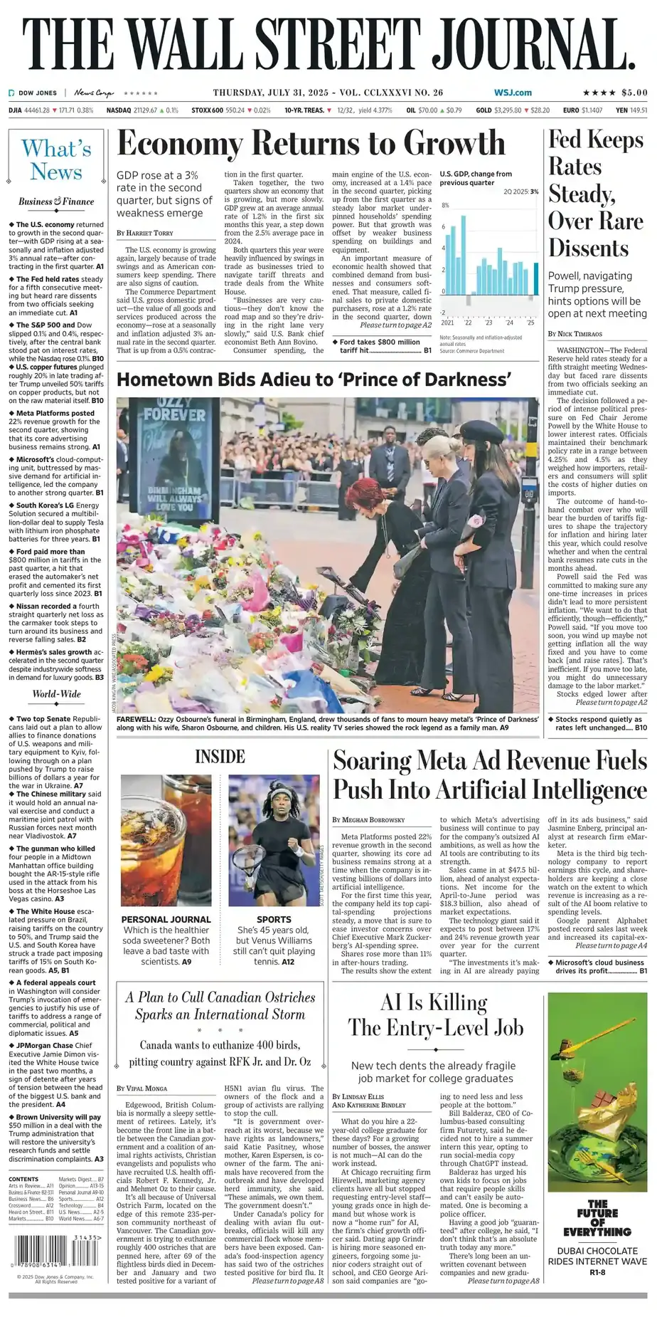 华尔街日报 2025-07-31 The Wall Street Journal 最新高清pdf