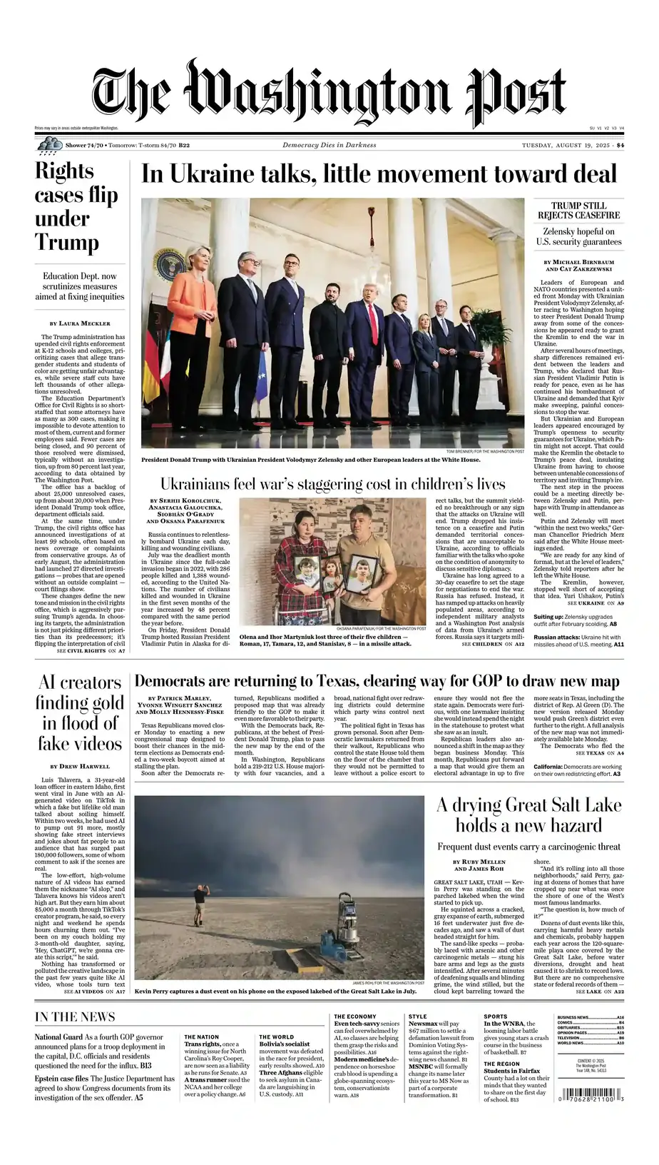 华盛顿邮报 2025-08-19 The Washington Post 电子版pdf