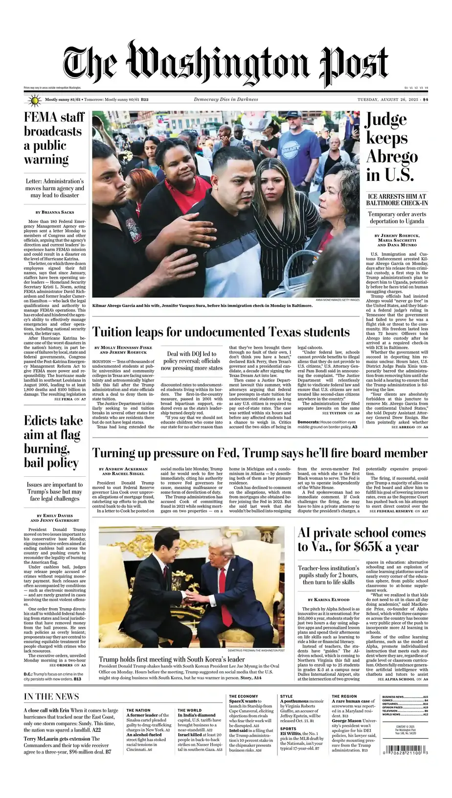 华盛顿邮报 2025-08-26 The Washington Post 外刊pdf
