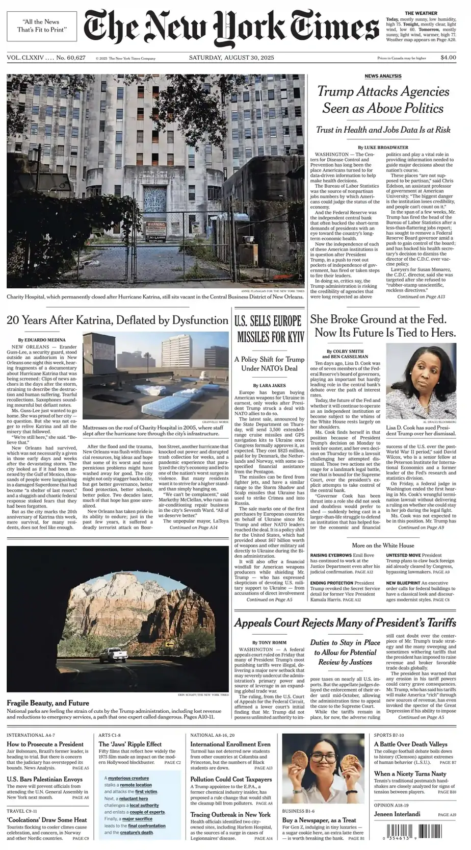 纽约时报 2025-08-30 The New York Times 外刊下载 纽约时报 2025-08-30 The New York Times 外刊下载