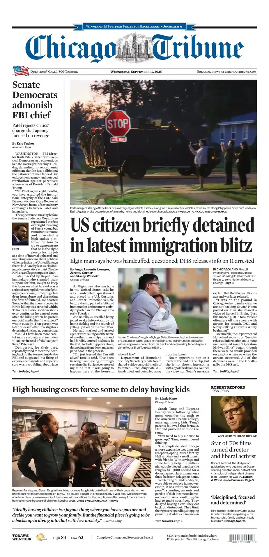 芝加哥论坛报 2025-09-17 Chicago Tribune 外刊下载
