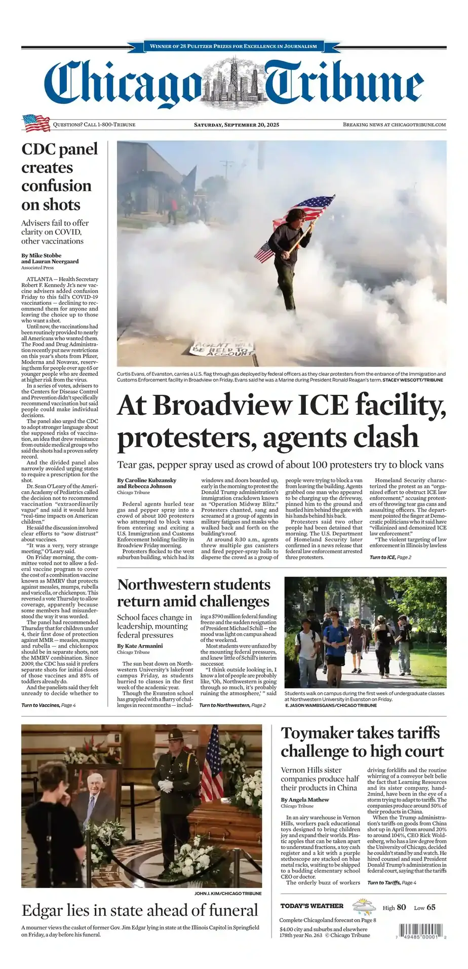 芝加哥论坛报 2025-09-20 Chicago Tribune 外刊下载