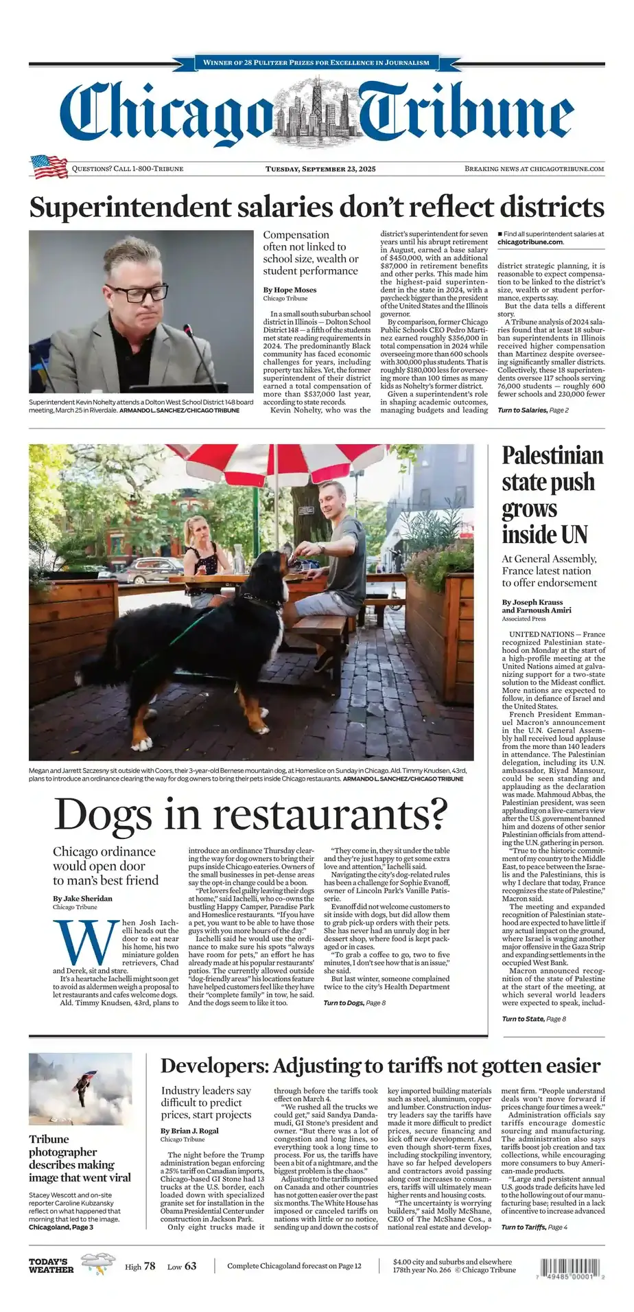 芝加哥论坛报 2025-09-23 Chicago Tribune 外刊下载