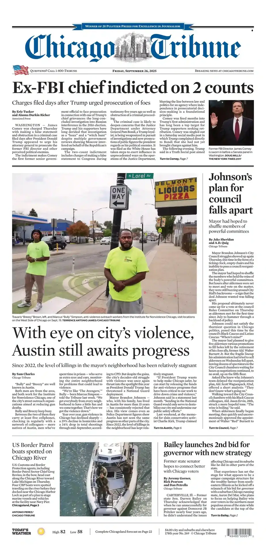 芝加哥论坛报 2025-09-26 Chicago Tribune 外刊下载