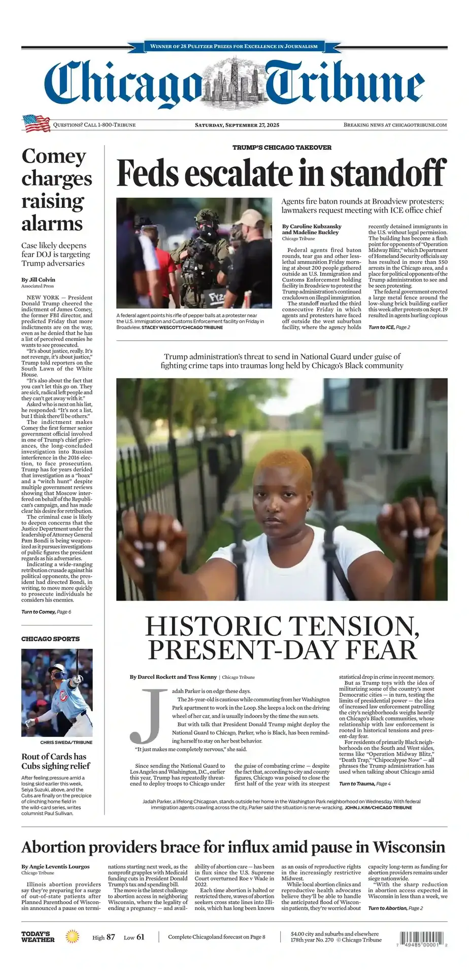 芝加哥论坛报 2025-09-27 Chicago Tribune 外刊下载