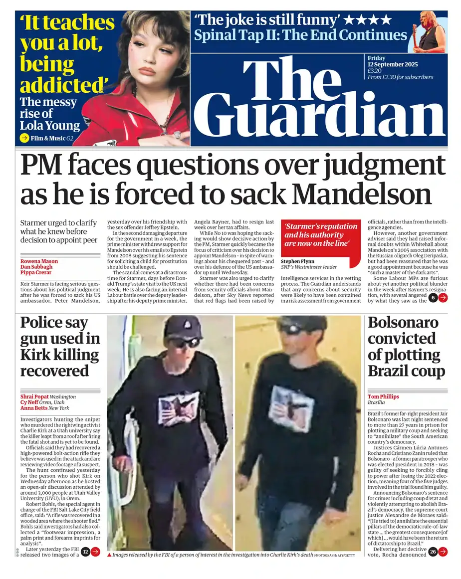 卫报 2025-09-12 The Guardian 高清 外刊下载 卫报 2025-09-12 The Guardian 高清 外刊下载