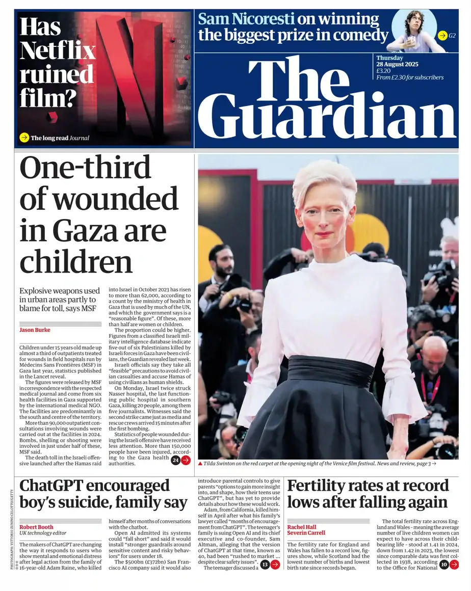 卫报 2025-08-28 The Guardian 高清 外刊 pdf 卫报 2025-08-28 The Guardian 高清 外刊 pdf