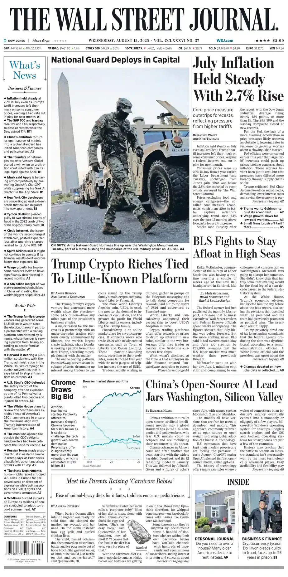 华尔街日报 2025-08-13 The Wall Street Journal 外刊高清pdf