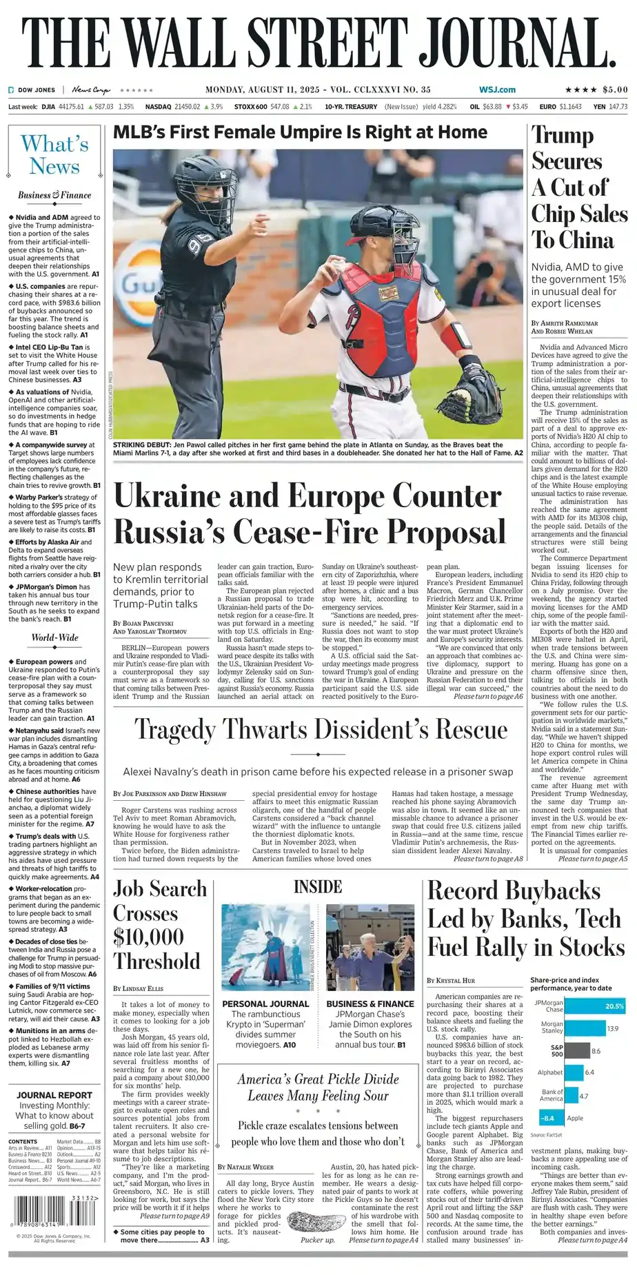 华尔街日报 2025-08-11 The Wall Street Journal 外刊高清pdf