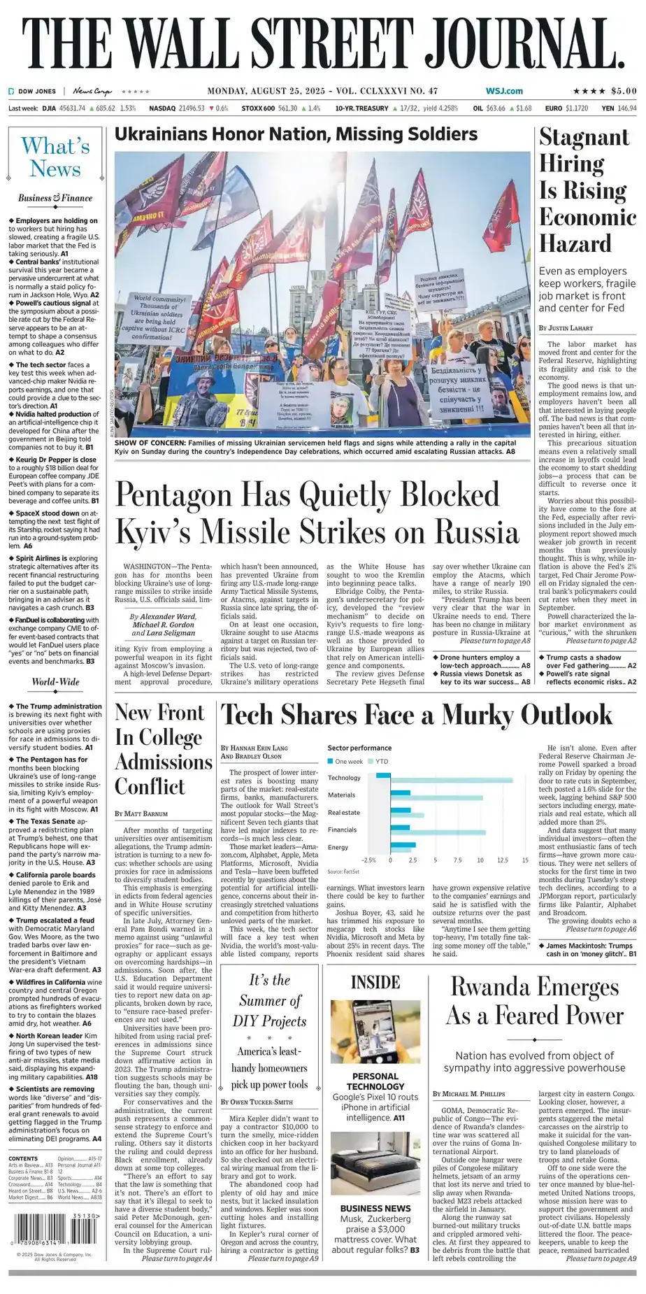 华尔街日报 2025-08-25 The Wall Street Journal 外刊高清pdf