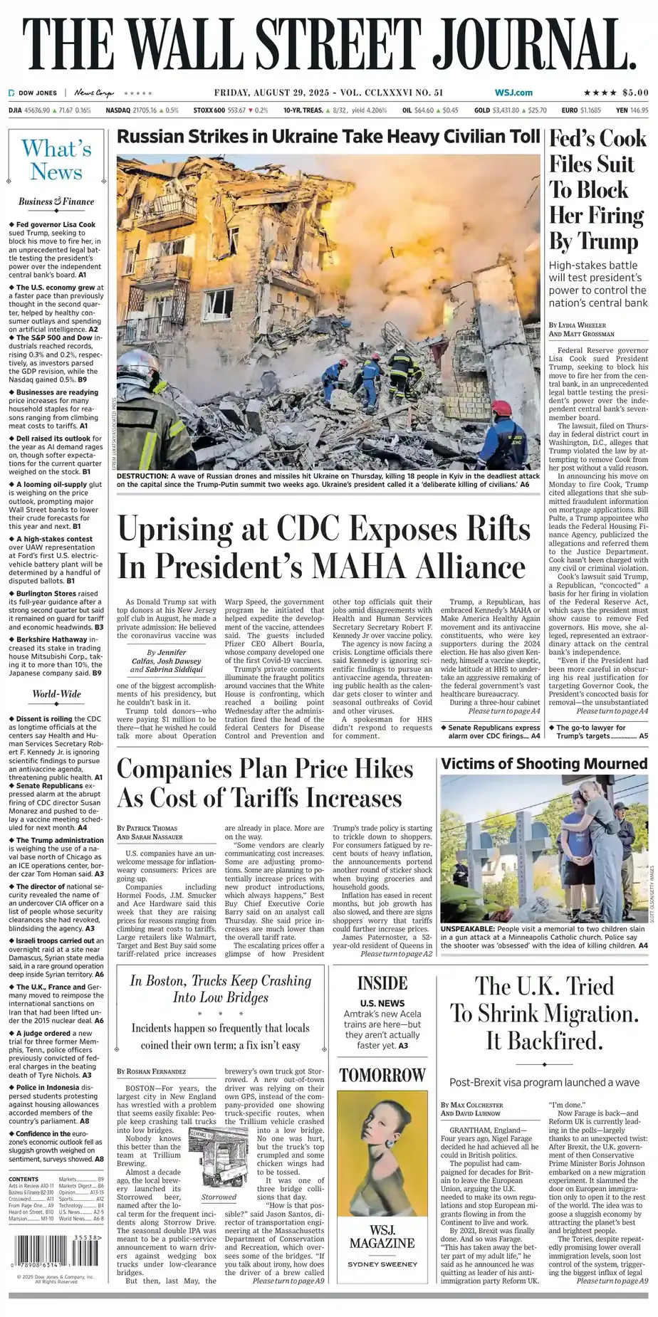 华尔街日报 2025-08-29 The Wall Street Journal 外刊高清pdf 华尔街日报 2025-08-29 The Wall Street Journal 外刊高清pdf