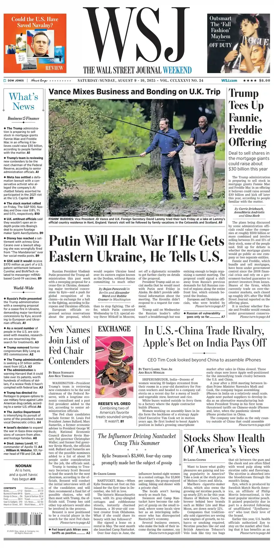 华尔街日报 2025-08-09 The Wall Street Journal 外刊高清pdf