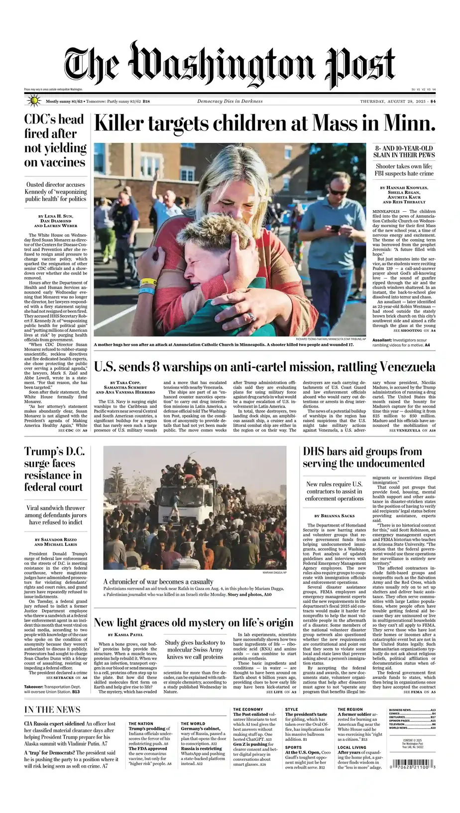 华盛顿邮报 2025-08-28 The Washington Post 外刊pdf