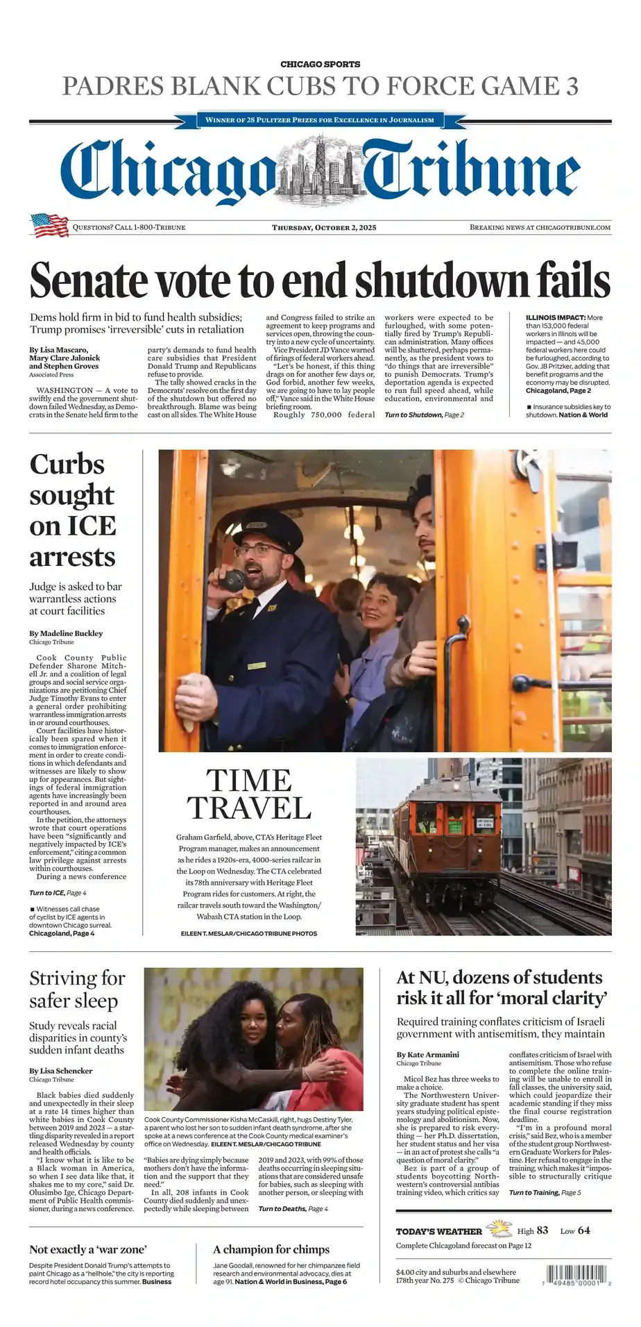 芝加哥论坛报 2025-10-02 Chicago Tribune 外刊下载 芝加哥论坛报 2025-10-02 Chicago Tribune 外刊下载