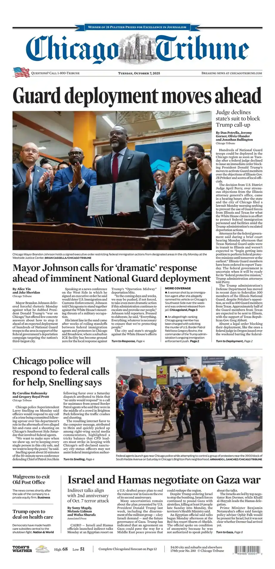 芝加哥论坛报 2025-10-07 Chicago Tribune 外刊下载 芝加哥论坛报 2025-10-07 Chicago Tribune 外刊下载