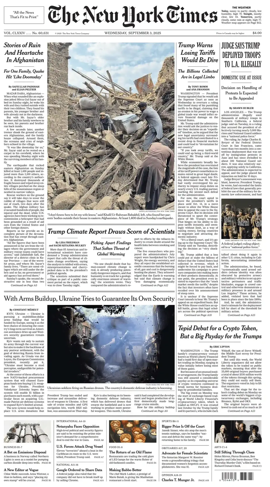 纽约时报 2025-09-03 The New York Times 外刊下载